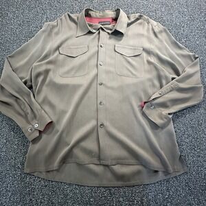 Baracuda Men's XL Herringbone Long Sleeve Button Down Shirt W/ Contrast Lining